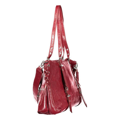 Rosso Polyurethane Women Bag with Adjustable and Removable Strap