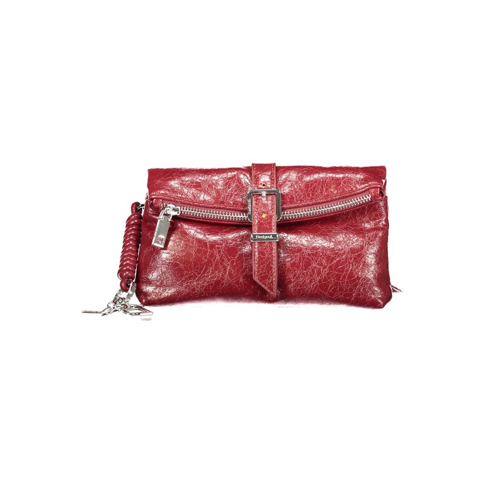 Red Polyurethane Women's Bag