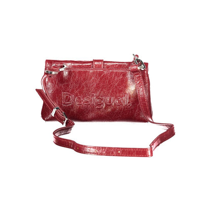 Red Polyurethane Women's Bag