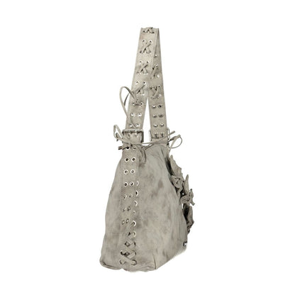 Gray Polyethylene Handbag