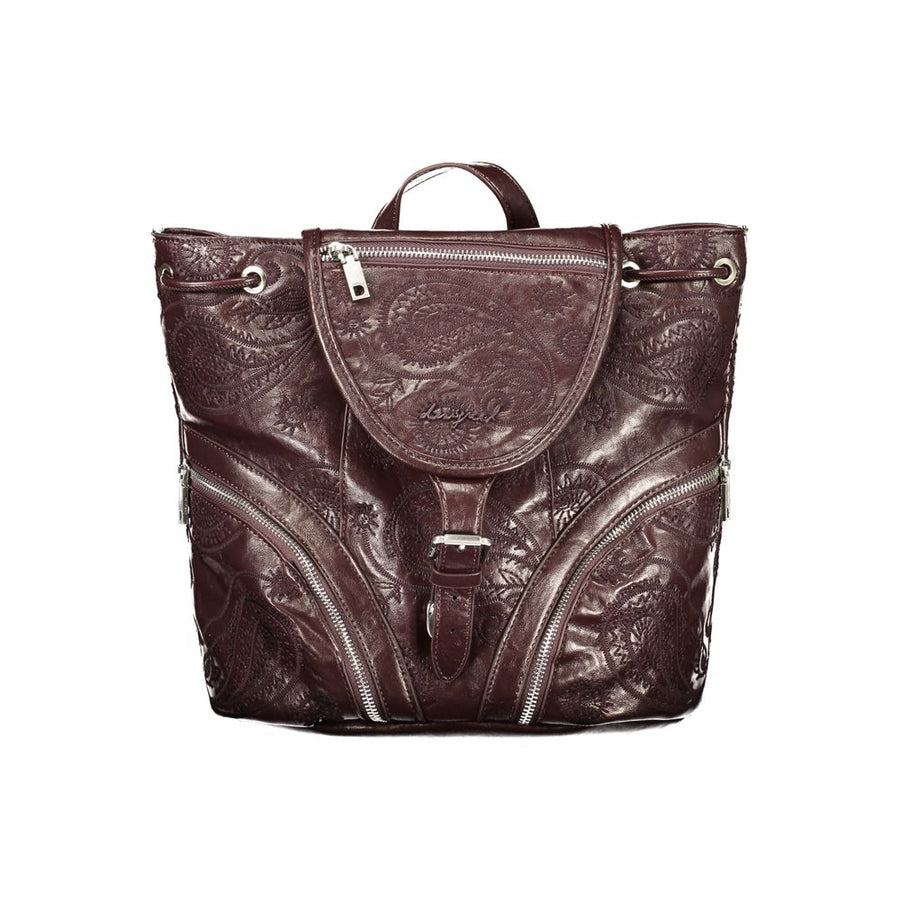 Brown Polyethylene Backpack