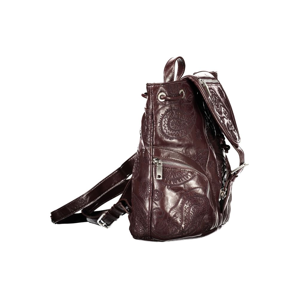Brown Polyethylene Backpack