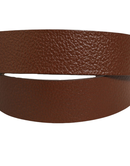 Brown Leather Bee Accent Metal Buckle Belt
