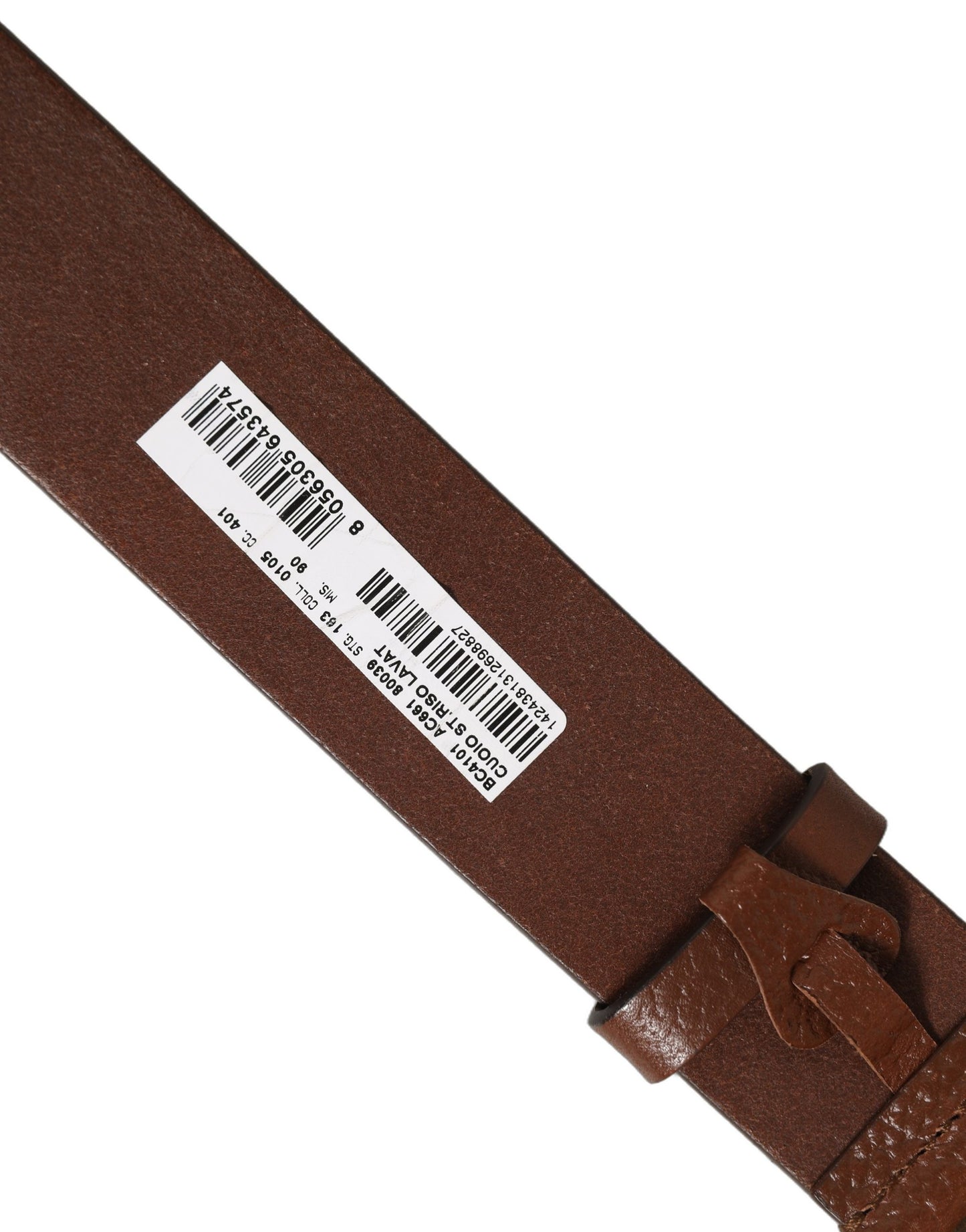 Brown Leather Bee Accent Metal Buckle Belt