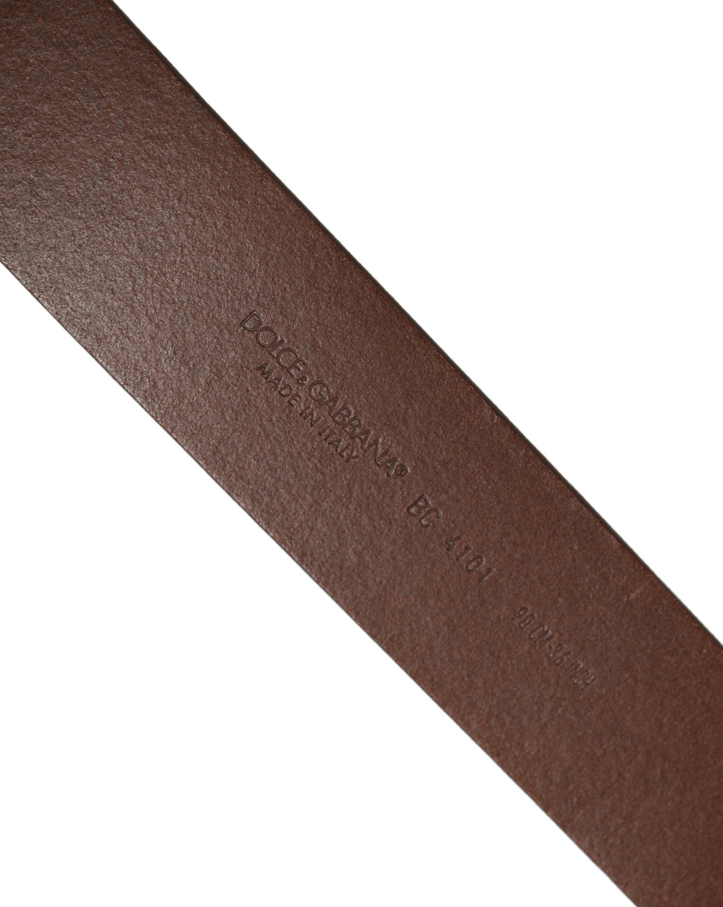 Brown Leather Bee Accent Metal Buckle Belt