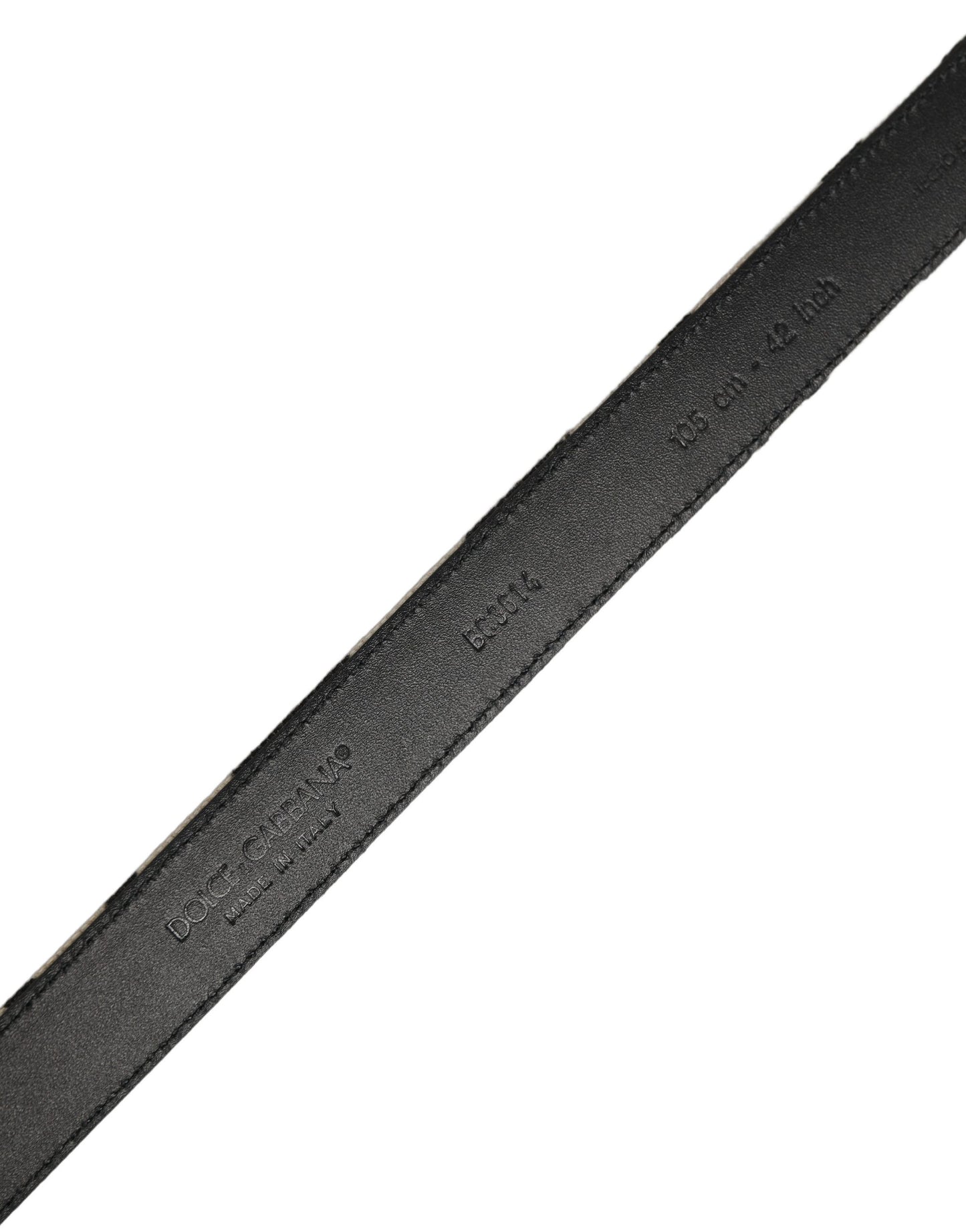 Black Ivory Silver Tone Metal Buckle Belt