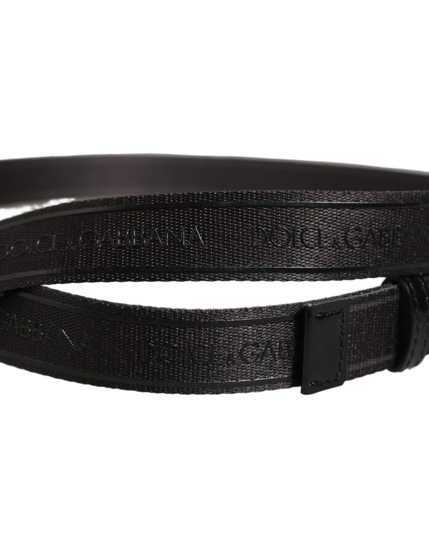 Men Black Nylon Webbing Plastic Buckle Belt