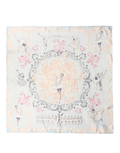 Men Multicolor Ballerina Floral Foulard Scarf