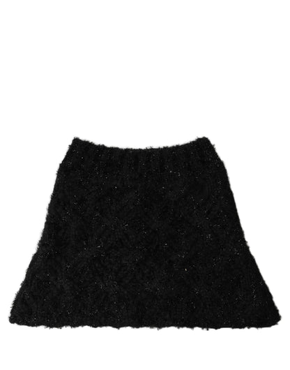 Men Black Cashmere Knitted Neck Warmer Scarf