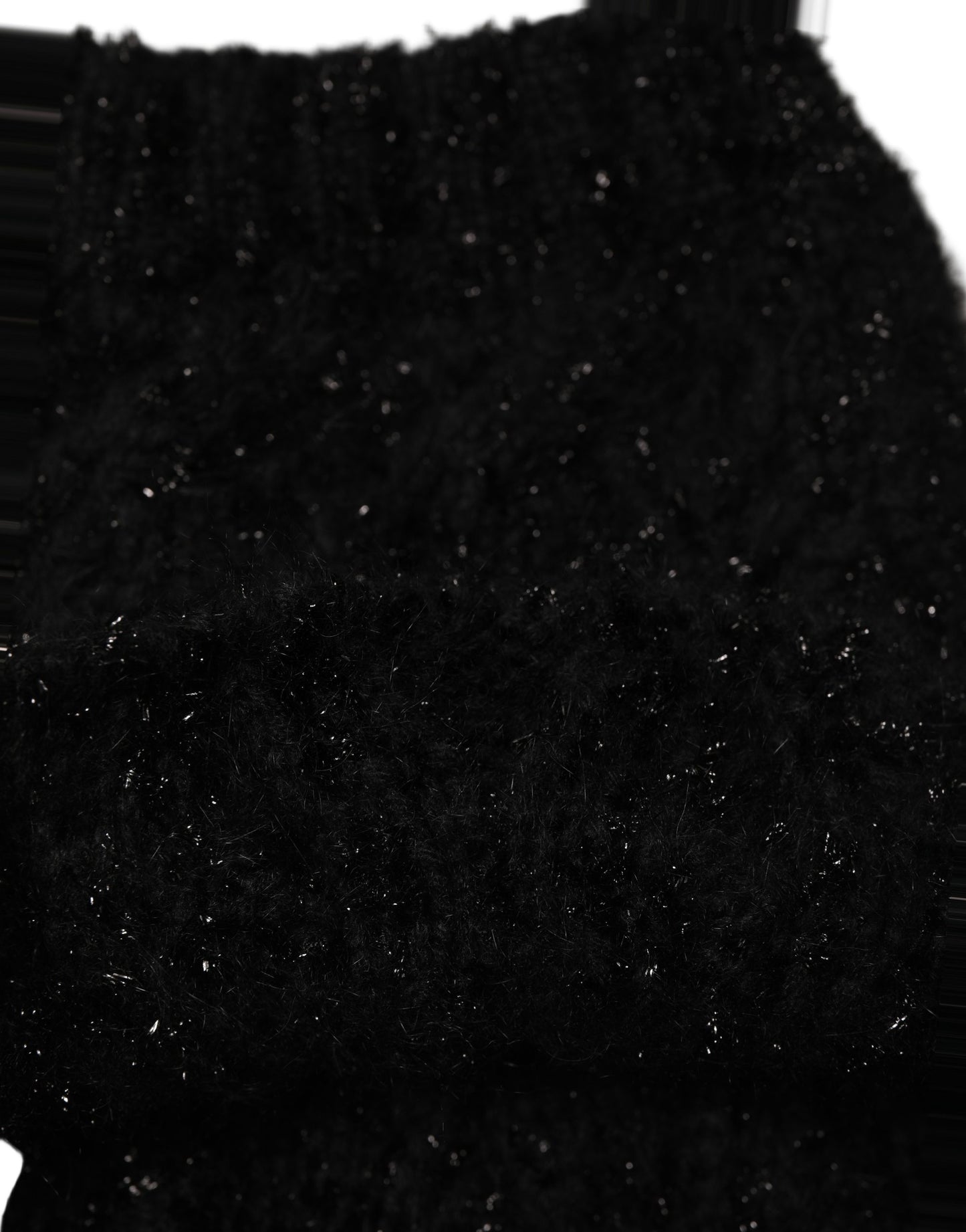 Men Black Cashmere Knitted Neck Warmer Scarf