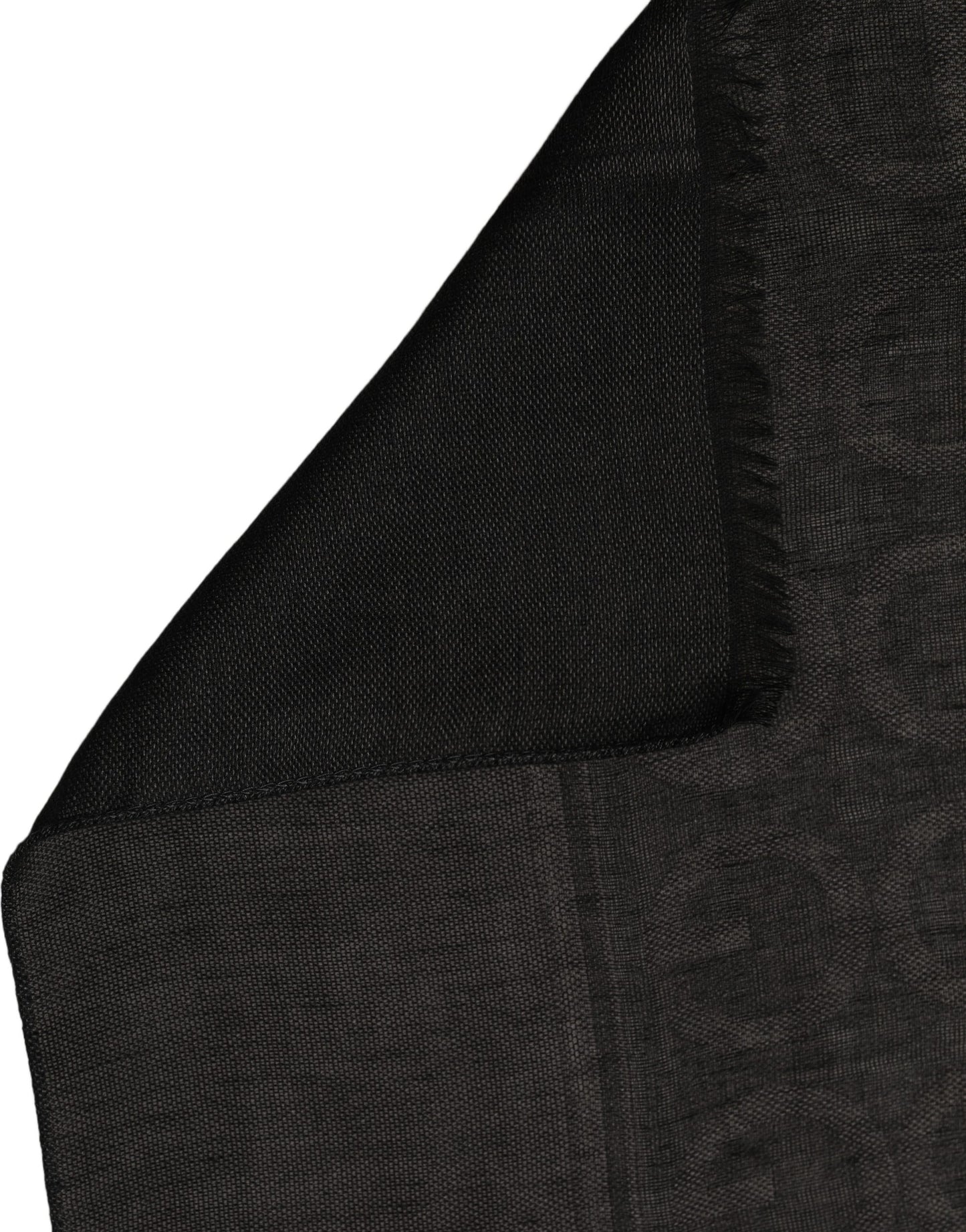 Black DG Logo Fringed Edge Lace Stole Scarf