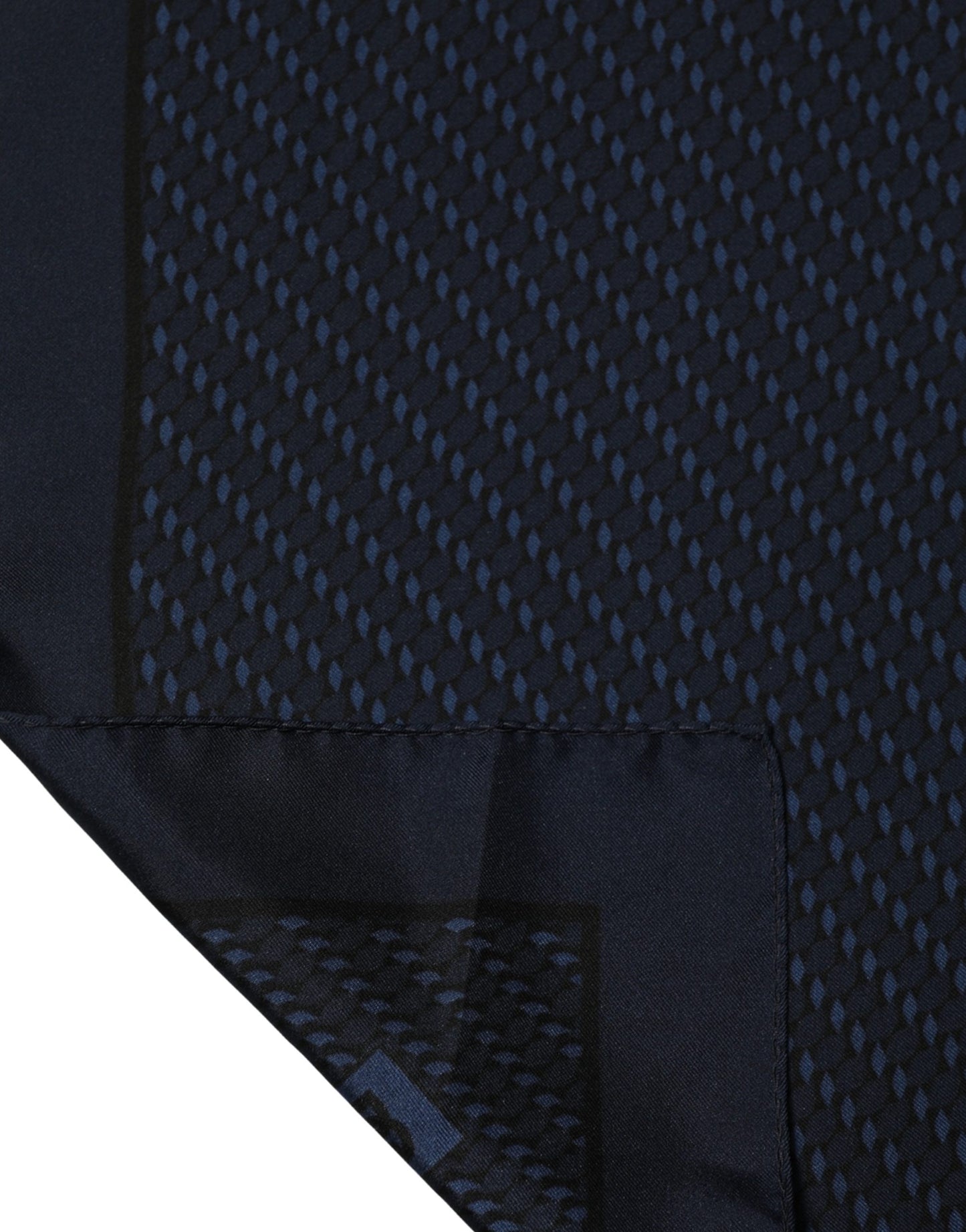 Dark Blue Silk Pocket Square Foulard Scarf