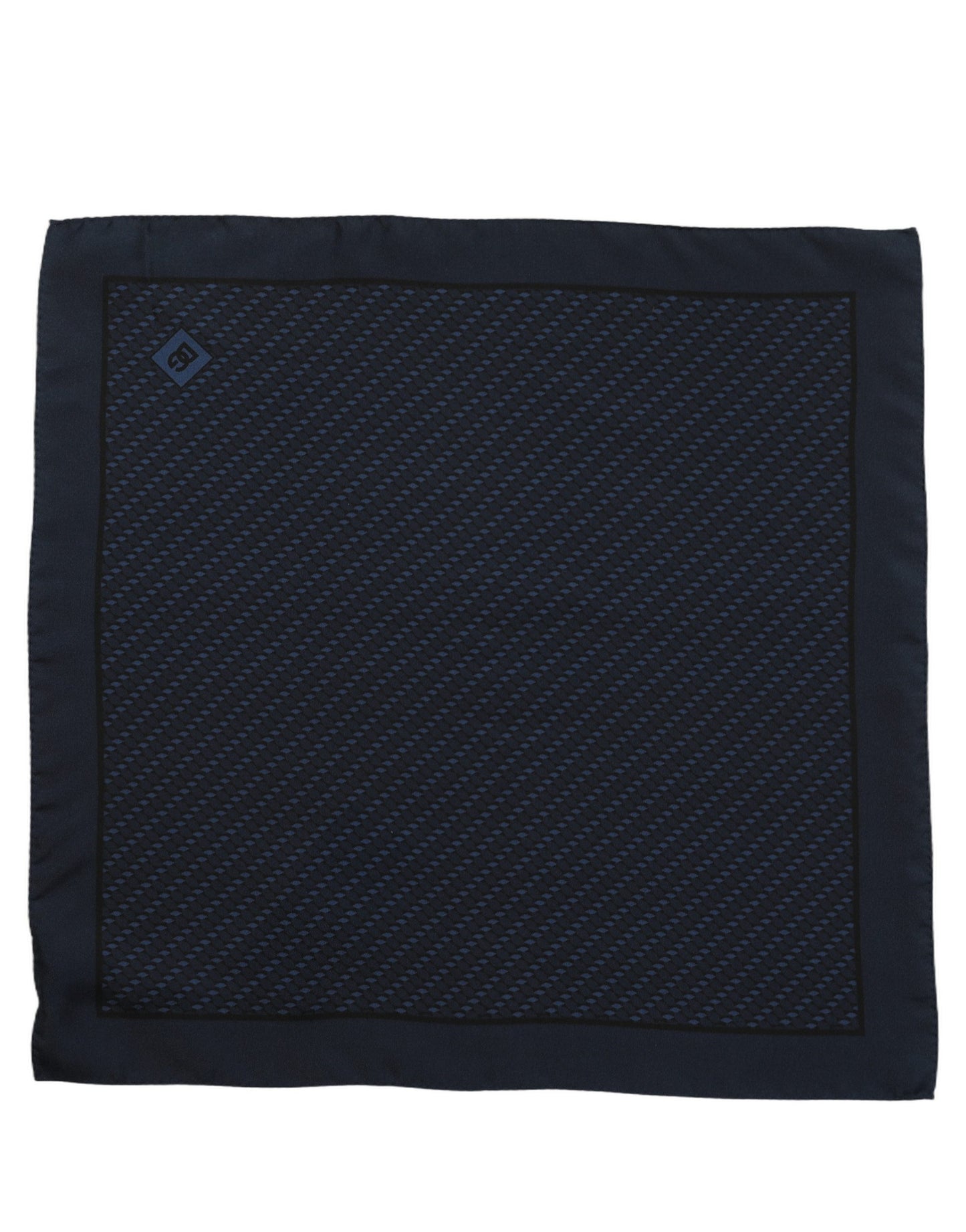 Dark Blue Silk Pocket Square Foulard Scarf