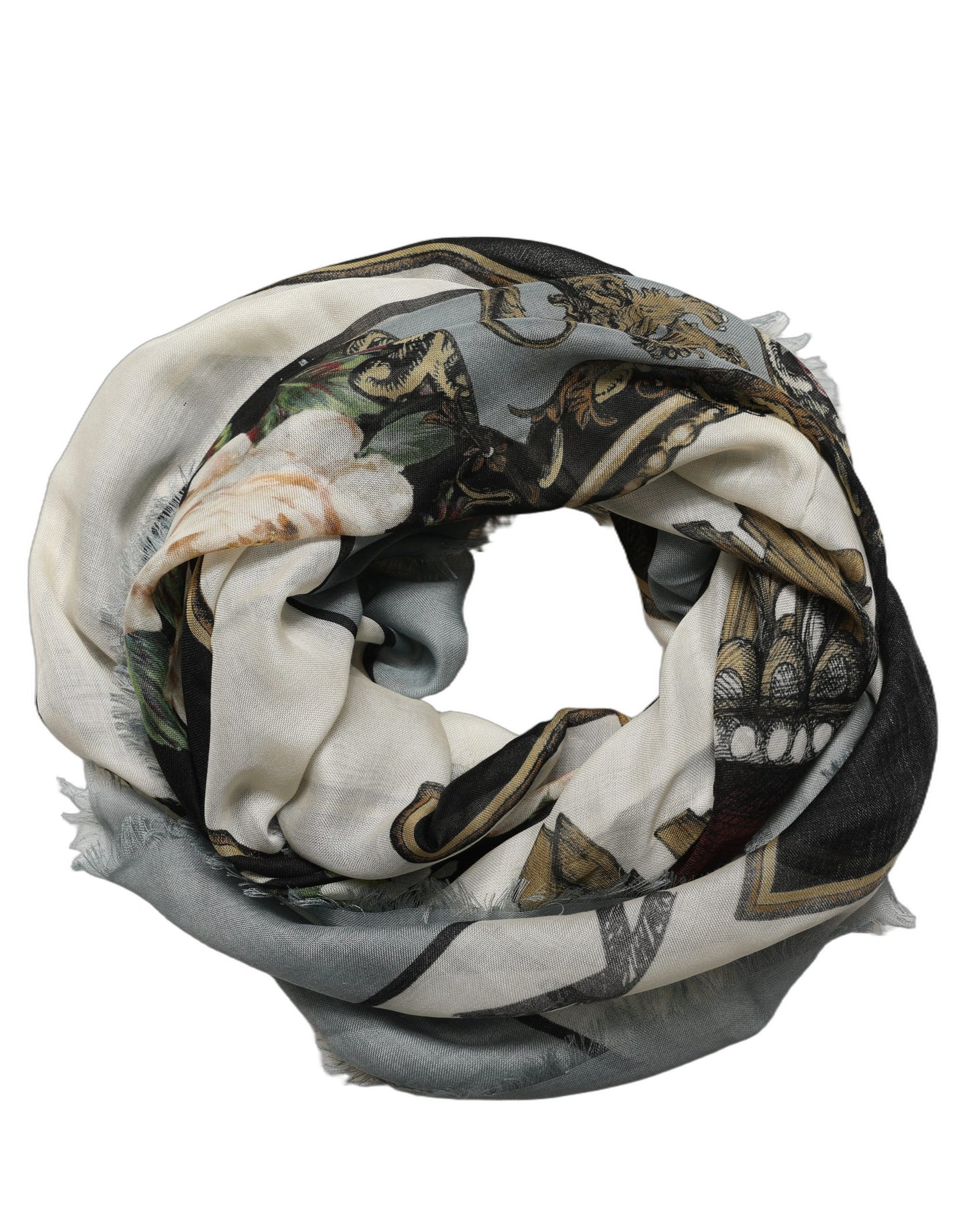 Men Multicolor King of Hearts Square Foulard Scarf