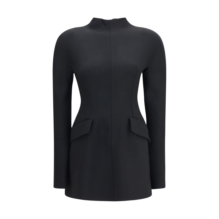 Black Polyamide Casual Dress