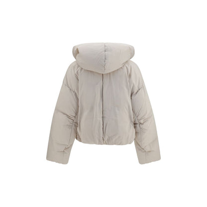 Gray Polyamide Full-Length Jacket