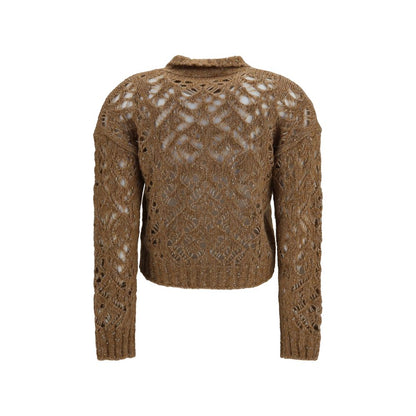 Brown Alpaca Vicugna Pacos Cardigan