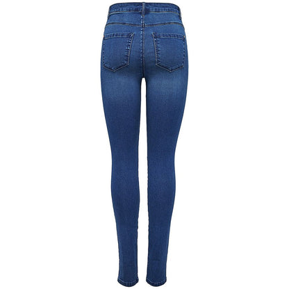 Light Blue Cotton Skinny Jeans