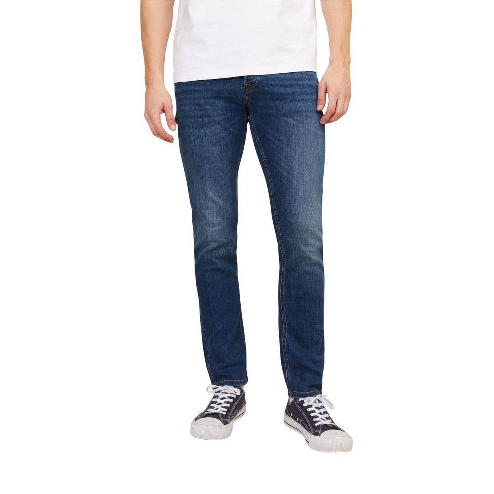 Blue Cotton Skinny Jeans