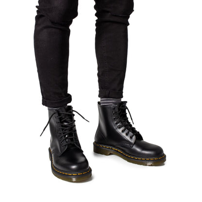 Black Leather Athletic Sneakers
