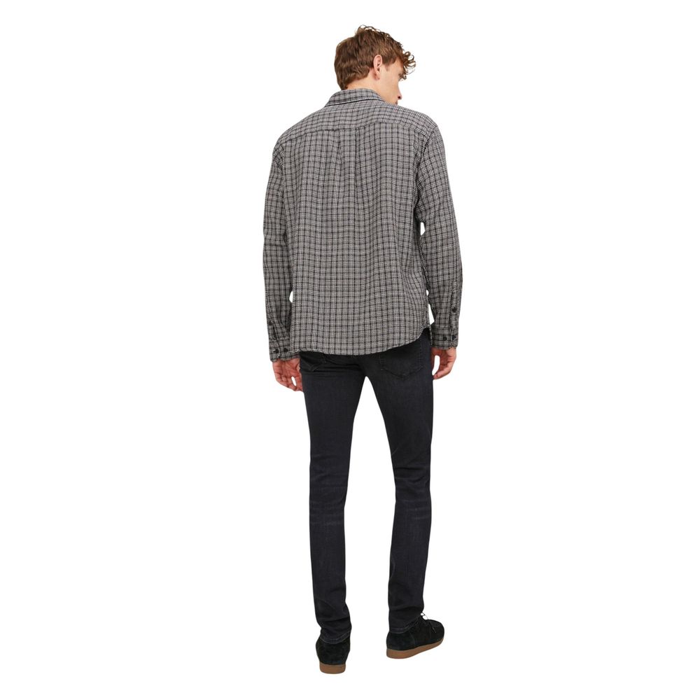 Black Cotton Skinny Jeans