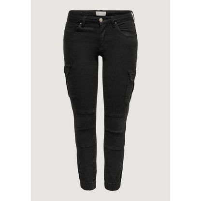 Black Cotton Cargo Pants