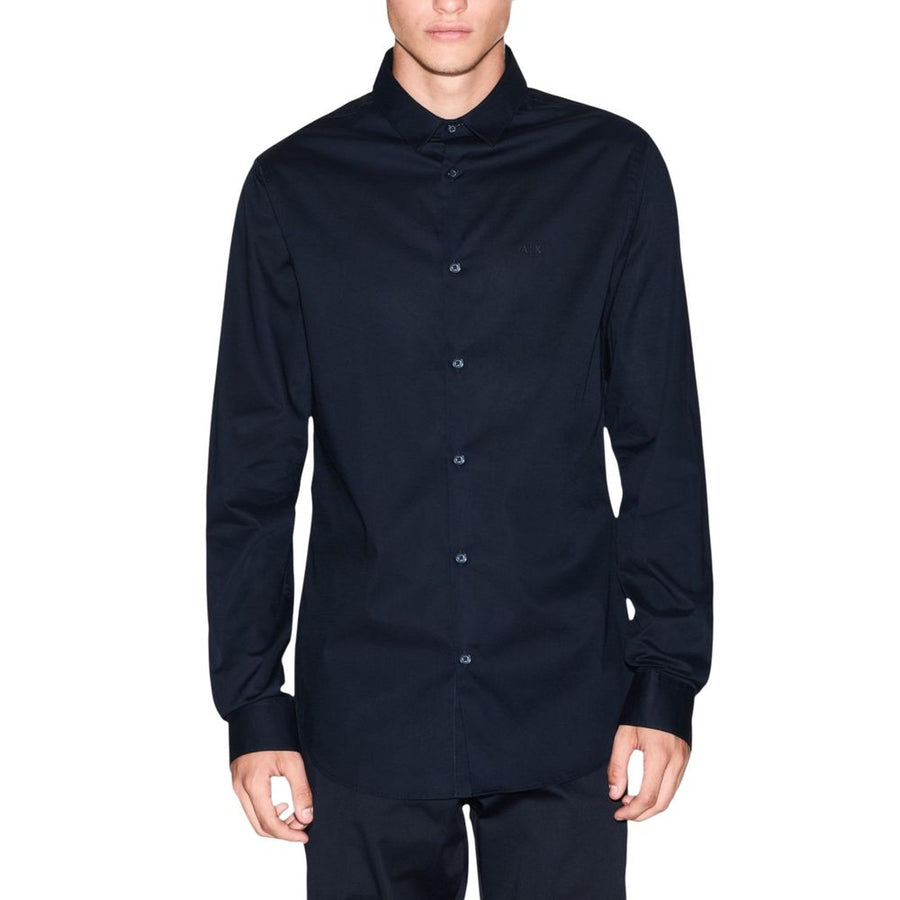 Blue Cotton Dress Shirt