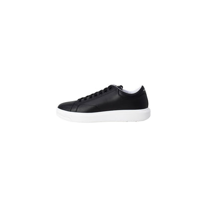 Black Leather Low Top Sneakers