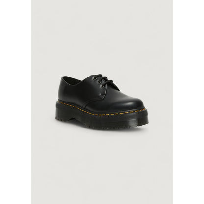 Black Leather Lace-Up Boots