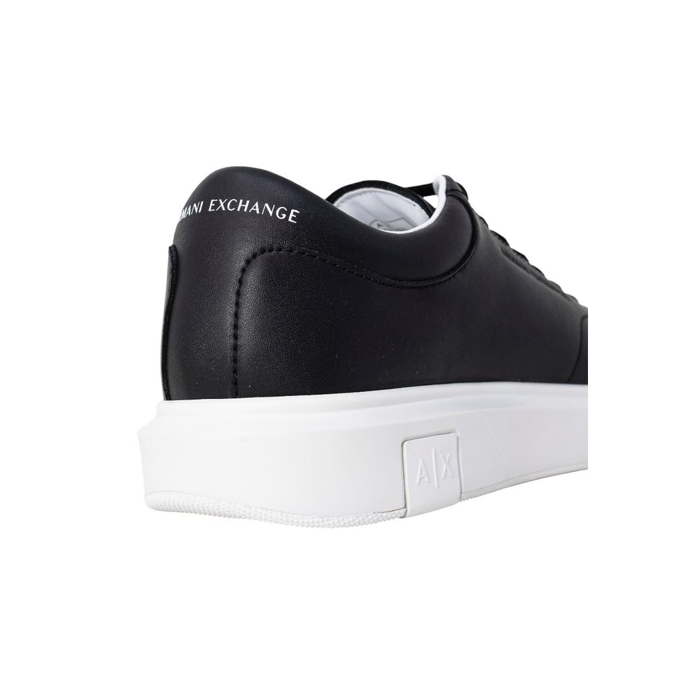 Black Leather Low Top Sneakers