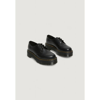 Black Leather Lace-Up Boots