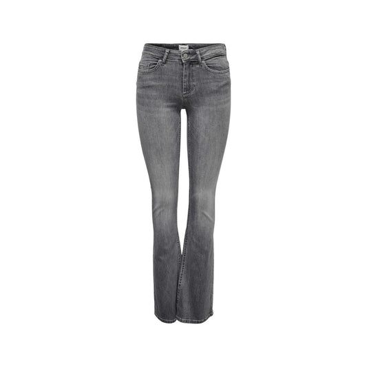 Gray Cotton Skinny Jeans