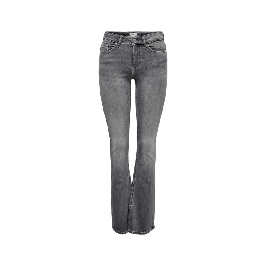 Gray Cotton Skinny Jeans