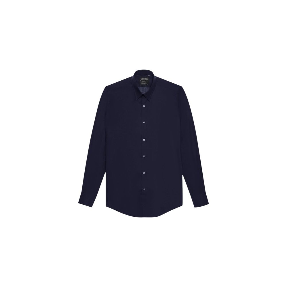 Blue Cotton Dress Shirt