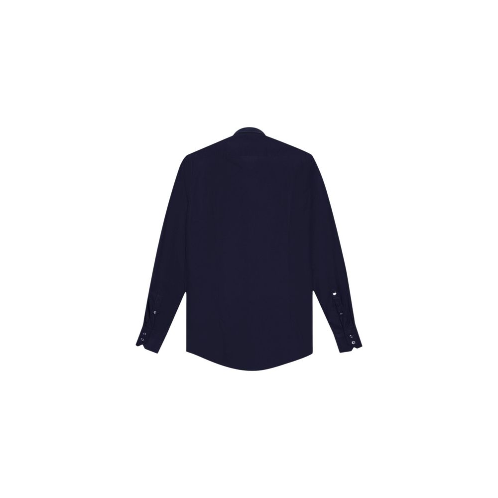 Blue Cotton Dress Shirt