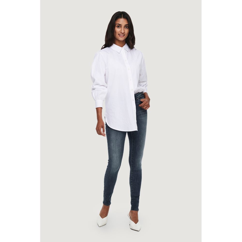 Blue Cotton Skinny Jeans