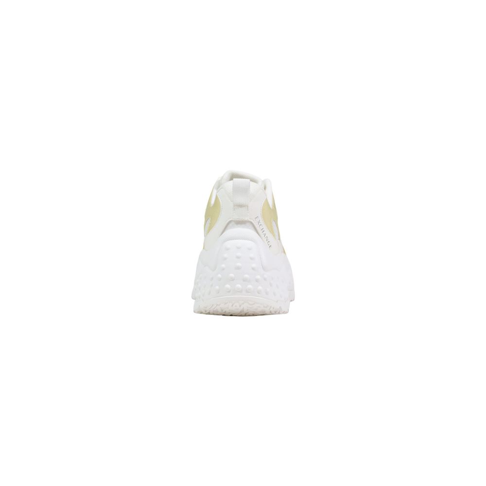 White Polyester Chunky Sneakers