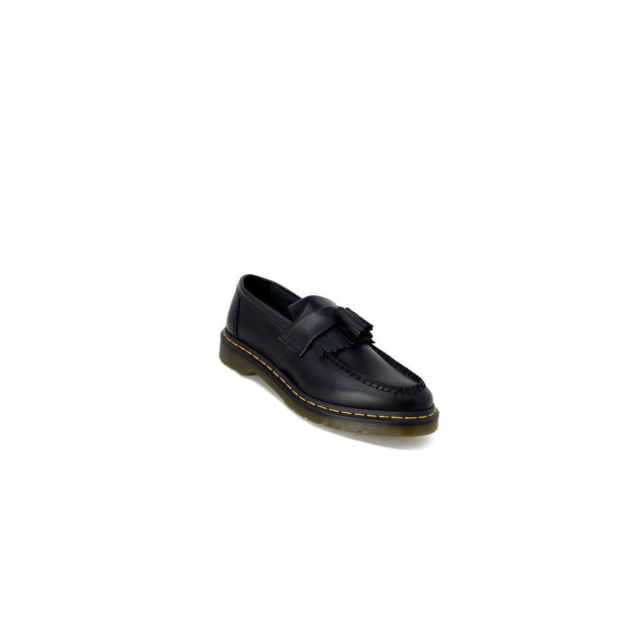 Black Leather Slip-On Loafers