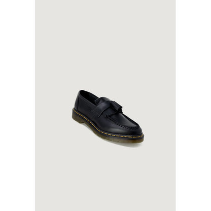 Black Leather Slip-On Loafers