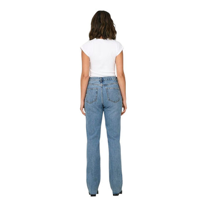 Light Blue Cotton Relaxed Fit Jeans