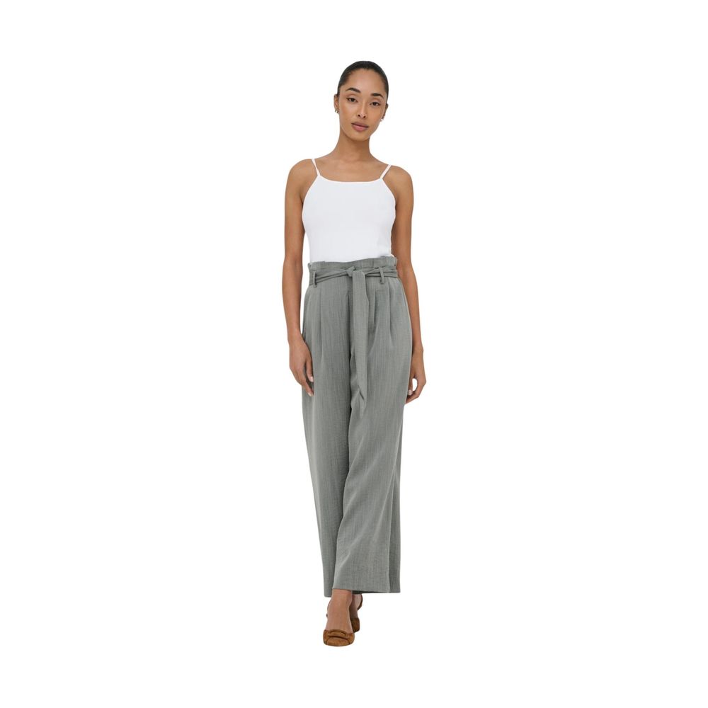 Bicolor Viscose Casual Pants