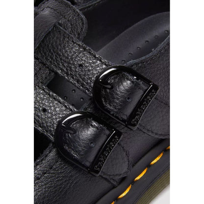 Black Leather Platform Pumps