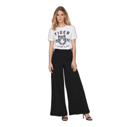 Black Recycled Polyester Casual Pants
