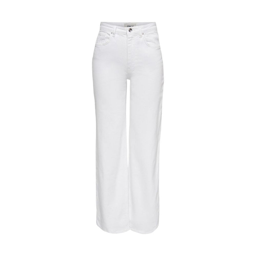 White Cotton Relaxed Fit Jeans