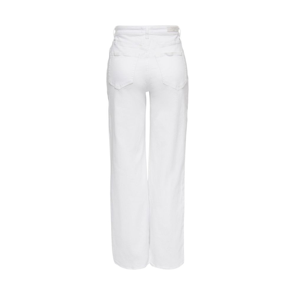 White Cotton Relaxed Fit Jeans