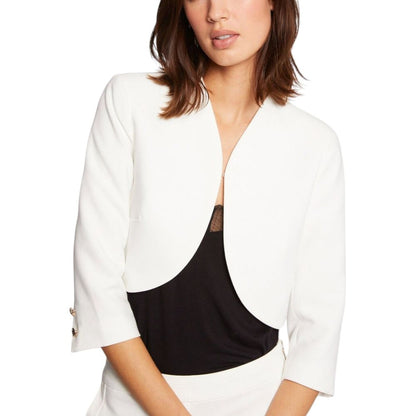 White Polyester Sleeveless Jacket