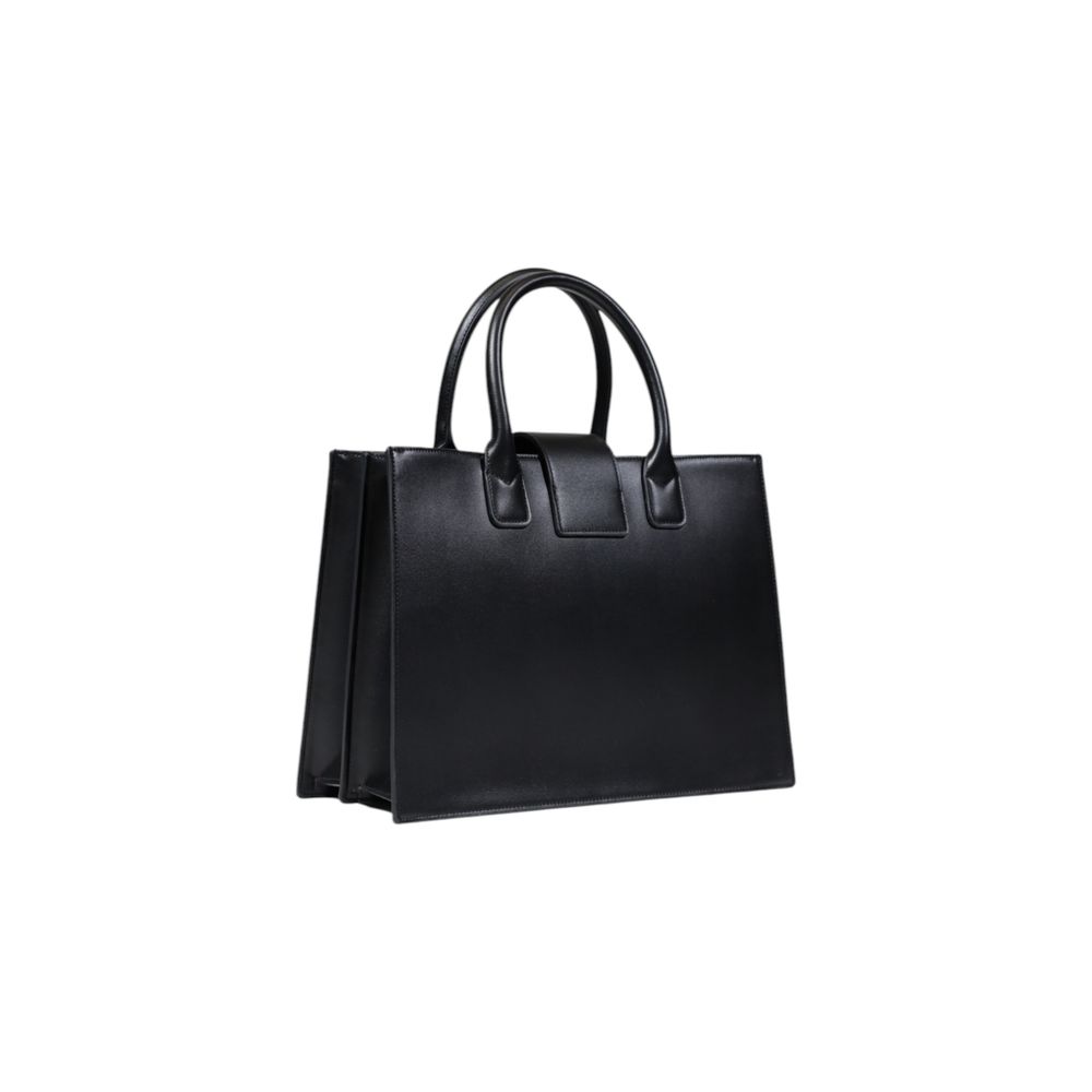 Black Polyester Handbag