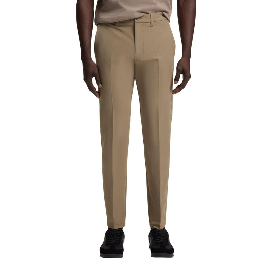 Beige Polyester Skinny Pants