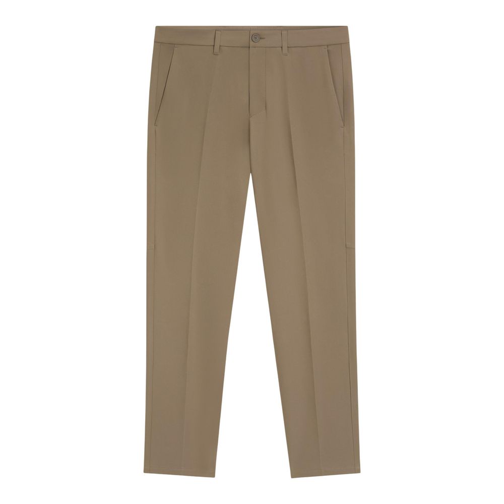 Beige Polyester Skinny Pants