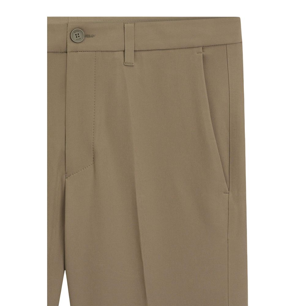 Beige Polyester Skinny Pants